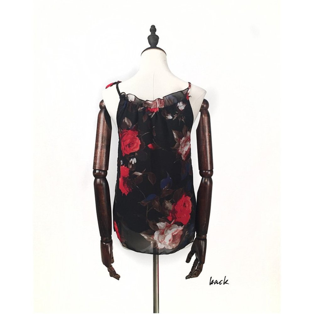 Rose Ruffle Neck Blouse - Picture 4 of 4